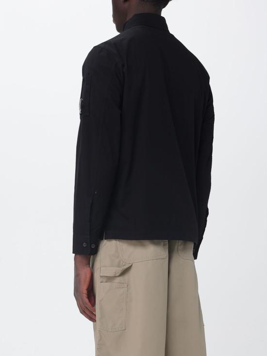 26SS 씨피 컴퍼니 오가닉 개버딘 지퍼 렌즈 오버셔츠 20CMOS156A110143G 999 Black - C.P. COMPANY