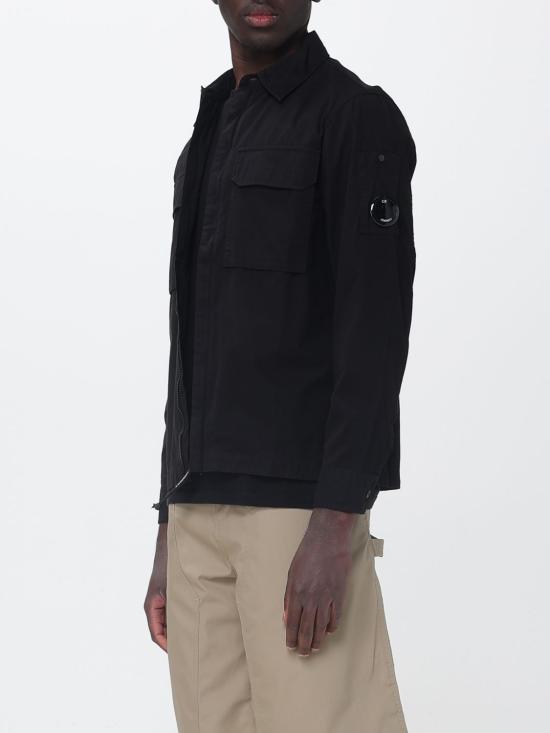 26SS 씨피 컴퍼니 오가닉 개버딘 지퍼 렌즈 오버셔츠 20CMOS156A110143G 999 Black - C.P. COMPANY