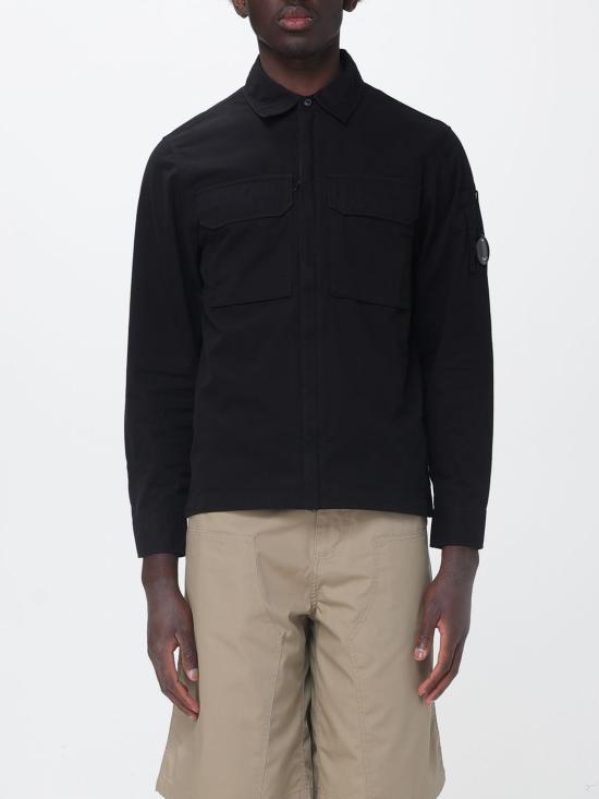 26SS 씨피 컴퍼니 오가닉 개버딘 지퍼 렌즈 오버셔츠 20CMOS156A110143G 999 Black