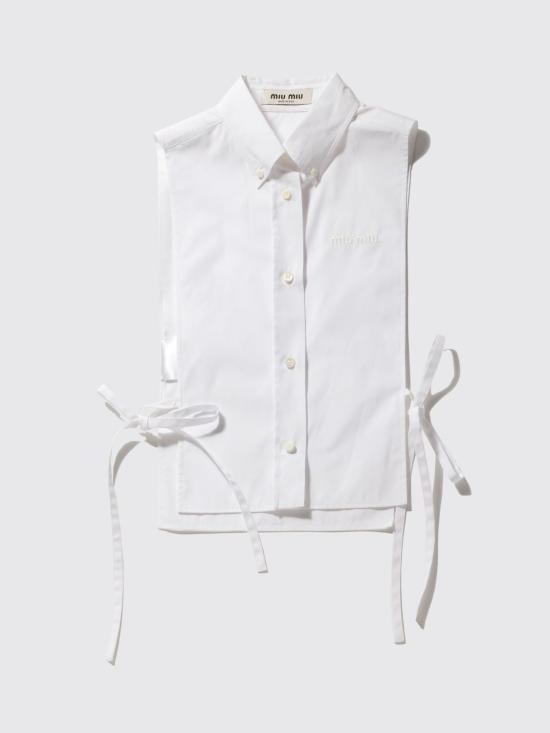 26SS 미우미우 셔츠 MK2024SOOO19SE F0009 White