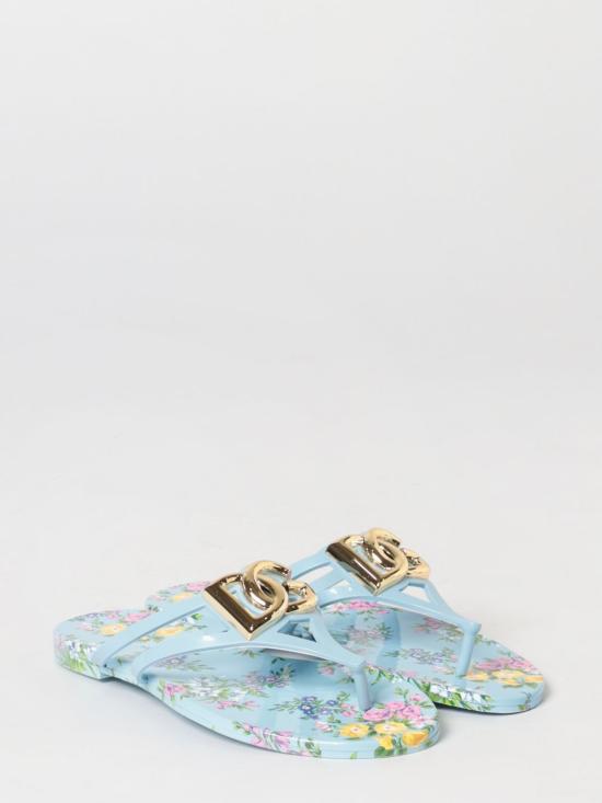 26SS 돌체앤가바나 러버 비치웨어 슬라이드 CW2418AY850 HC5XL Gnawed Blue - DOLCE & GABBANA