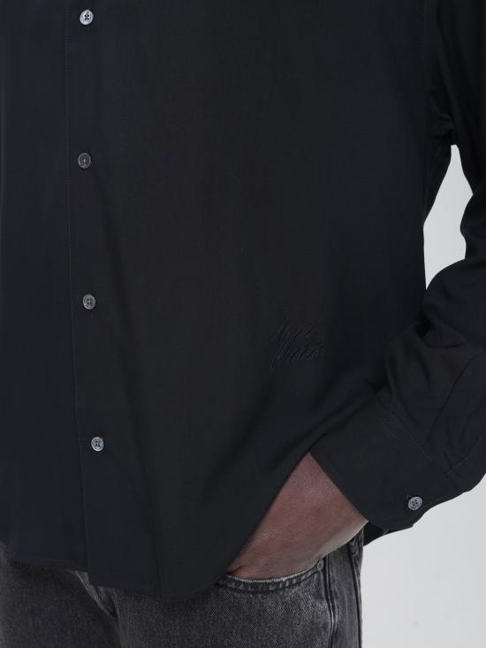 26SS 아미 박시 자수 아미 파리 셔츠 HSH829VI0036 001 Black - AMI