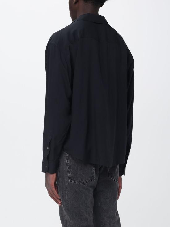 26SS 아미 박시 자수 아미 파리 셔츠 HSH829VI0036 001 Black - AMI