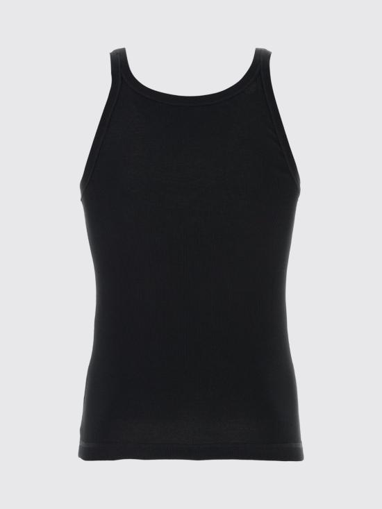 26SS 돌체앤가바나 파인 리브 코튼 그랜다드넥 티셔츠 G8PA8TFU7AV N0000 Black - DOLCE & GABBANA