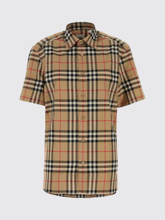 26SS 버버리 체크 코튼 셔츠 8079587 Beige - BURBERRY