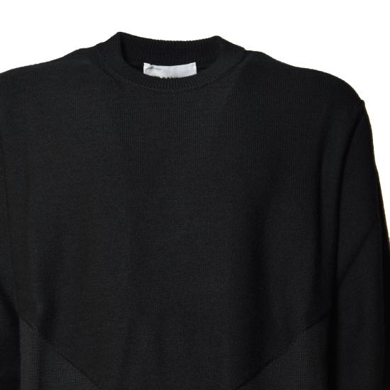 26SS 질샌더 컬러 블록 크루넥 니트 J22GP0246J14791 001 Nero - JIL SANDER