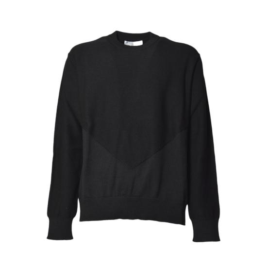 26SS 질샌더 컬러 블록 크루넥 니트 J22GP0246J14791 001 Nero