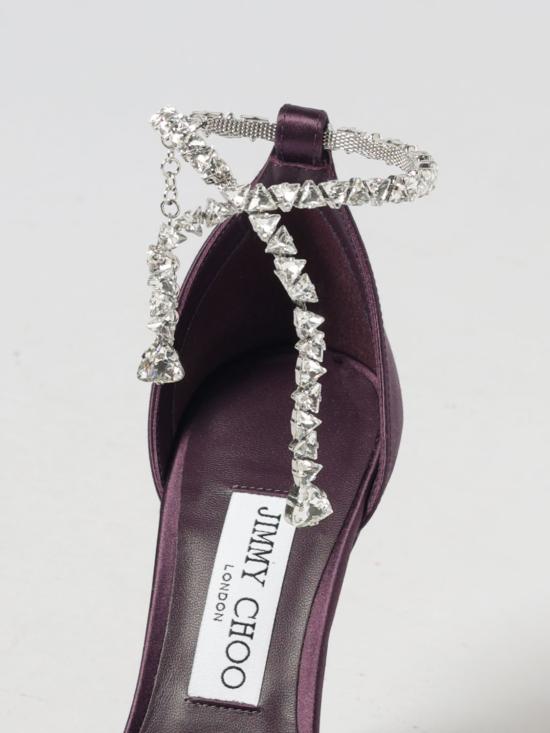 26SS 지미추 힐/펌프스 STEVIE100SAT WINTERBLOOM Burgundy - JIMMY CHOO