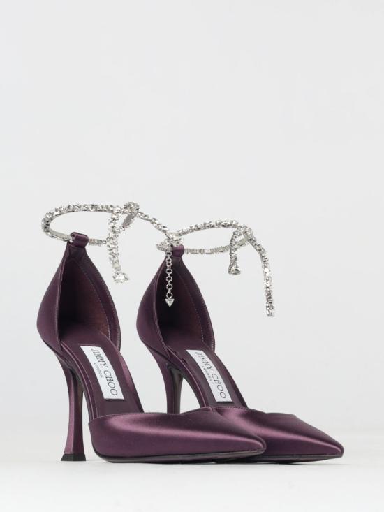 26SS 지미추 힐/펌프스 STEVIE100SAT WINTERBLOOM Burgundy - JIMMY CHOO