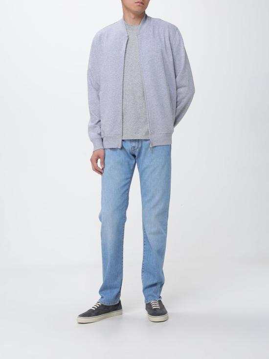 26SS 브루넬로 쿠치넬리 지퍼 디테일 테크노 코튼 플리스 MW8639072G C9300 Grey - BRUNELLO CUCINELLI