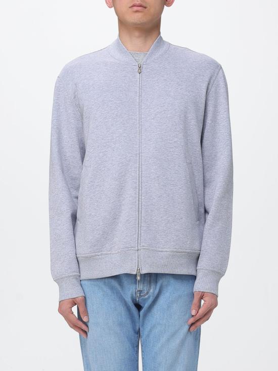 26SS 브루넬로 쿠치넬리 지퍼 디테일 테크노 코튼 플리스 MW8639072G C9300 Grey