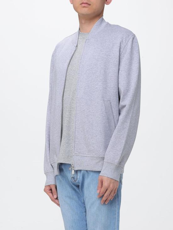 26SS 브루넬로 쿠치넬리 지퍼 디테일 테크노 코튼 플리스 MW8639072G C9300 Grey - BRUNELLO CUCINELLI