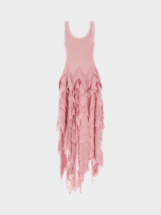 26SS 블루마린 롱 원피스 4A442A N0114 Pink - BLUMARINE