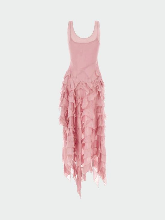 26SS 블루마린 롱 원피스 4A442A N0114 Pink - BLUMARINE