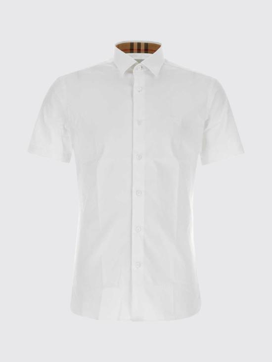 26SS 버버리 EKD 로고 자수 셔츠 8079594 White - BURBERRY