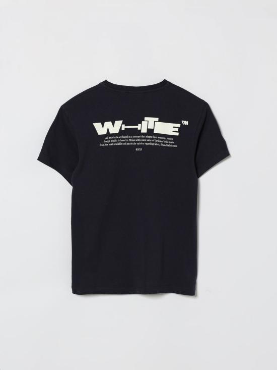 26SS [키즈] 오프화이트 티셔츠 44BAA002S26J00A 410 Blue - OFF WHITE