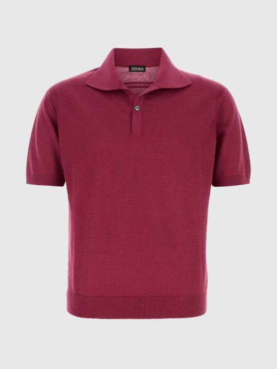 26SS 에르메네질도제냐 폴로 티셔츠 RUHF93A3103 R09 Crimson - ERMENEGILDO ZEGNA