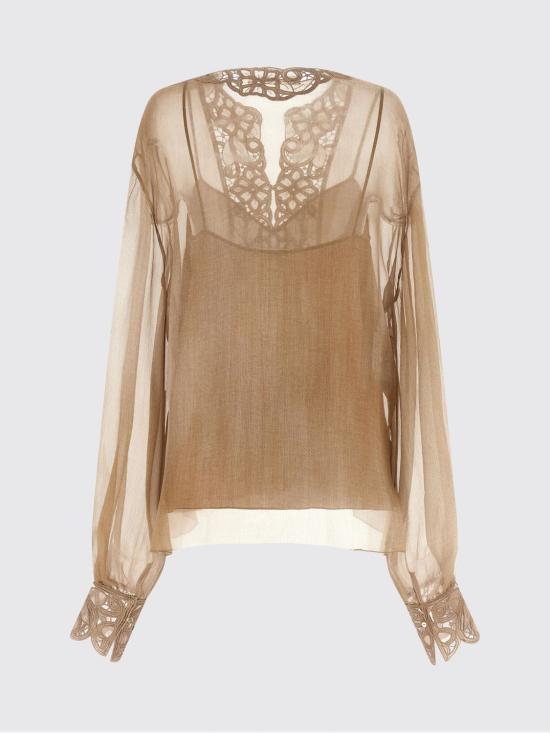 26SS 에르마노 설비노 셔츠 D482K766CSRFWB S4850 Beige - ERMANNO SCERVINO