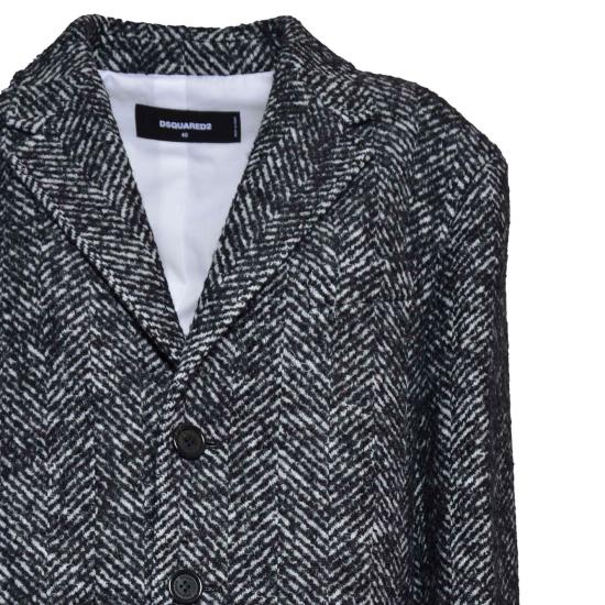 26SS 디스퀘어드2 코트 S75AA0415S78292 001F Bianco nero - DSQUARED2