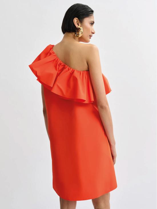 26SS 에센셜앤트워프 수트 아비토 미디 모노스파야 Asimmetrico Arancione - ESSENTIEL ANTWERP