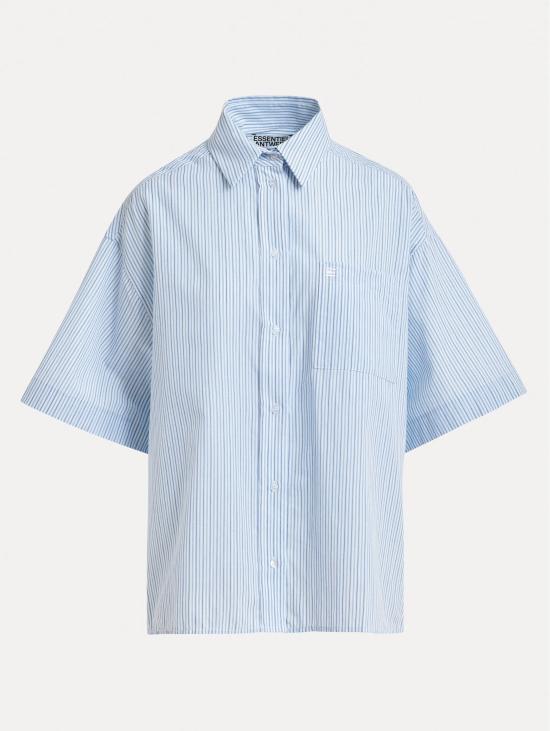 26SS 에센셜앤트워프 셔츠 Camicia a Righe con Foulard 및 Strass Celeste - ESSENTIEL ANTWERP