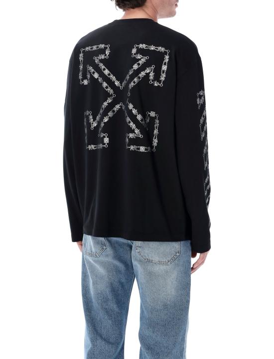 26SS 오프화이트 긴팔 티셔츠 OMAB09CS26JER001 0001 Nero - OFF WHITE