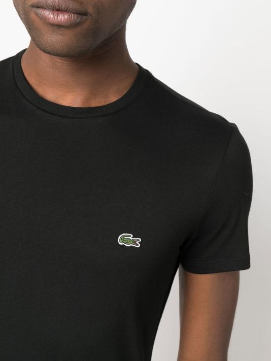 26SS 라코스테 피마 코튼 저지 크루넥 티셔츠 TH6709 031 Black - LACOSTE