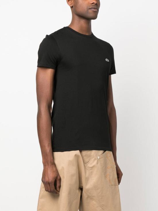 26SS 라코스테 피마 코튼 저지 크루넥 티셔츠 TH6709 031 Black - LACOSTE