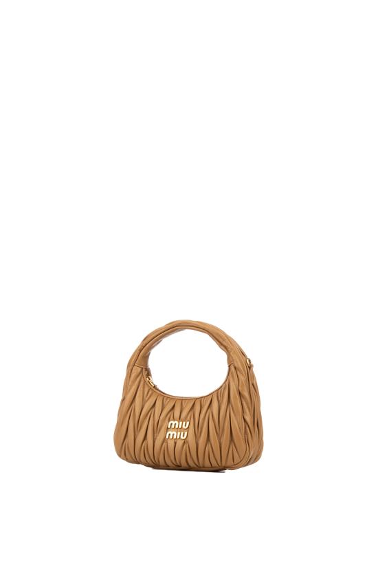 26SS 미우미우 마틀라쎄 완더 레더 토트백 5BC125VOOYAN88 F098L CARAMEL - MIU MIU