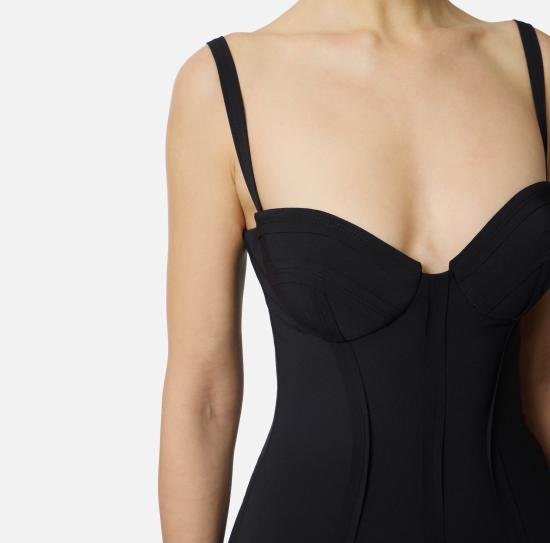 26SS 엘리자베타프랜치 미디 원피스 AB91861E3 110 Black - ELISABETTA FRANCHI