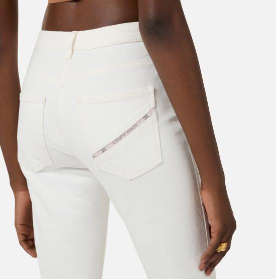 26SS 엘리자베타프랜치 데님 팬츠 PJ29I61E1 360 Avorio - ELISABETTA FRANCHI