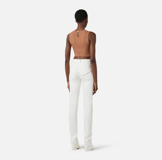 26SS 엘리자베타프랜치 데님 팬츠 PJ29I61E1 360 Avorio - ELISABETTA FRANCHI