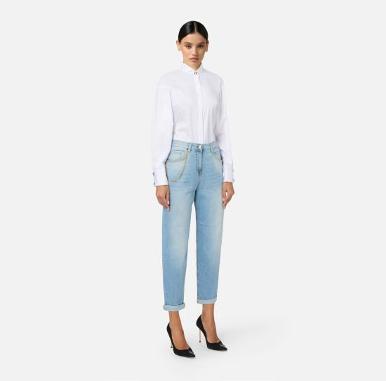 26SS 엘리자베타프랜치 데님 팬츠 PJ22D65E3 192 Denim - ELISABETTA FRANCHI