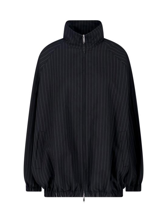 26SS 더프랭키샵 자켓 BAXTER TRACK JACKET BLACK WHITE PINSTRIPE Black