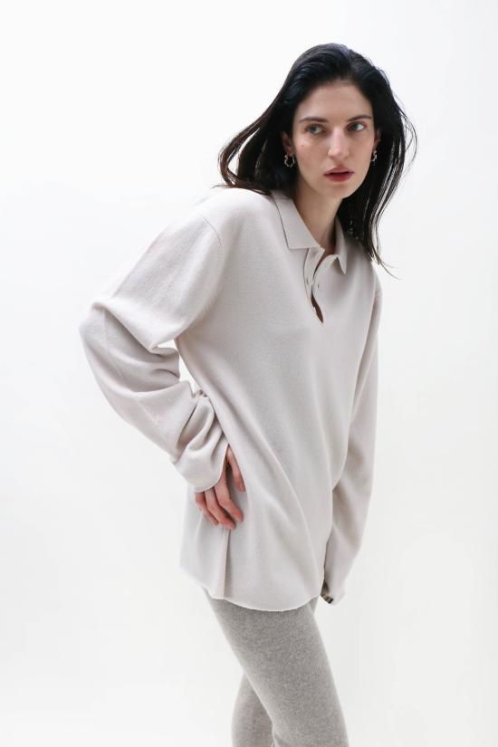  익스트림캐시미어 스웨터 익스트림 캐시미어 199호 악어가죽  초크 - EXTREME CASHMERE