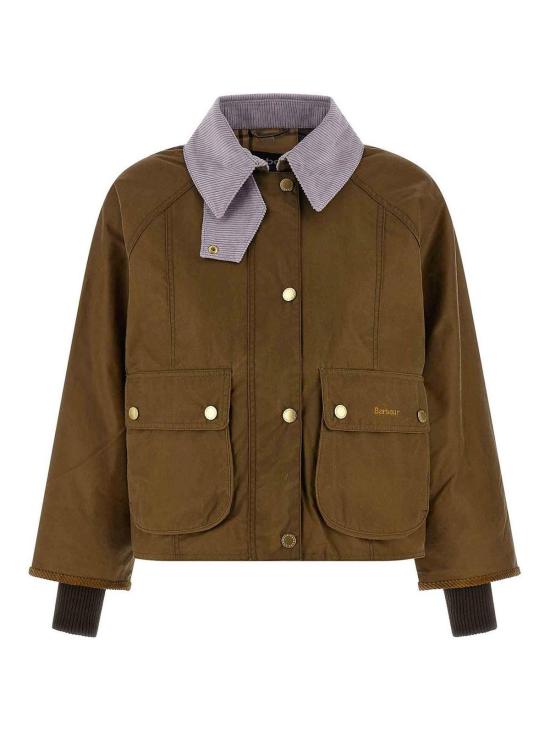 26SS 바버 크롭드 비드넬 왁스 재킷 LWX1403LWXSN31 Brown