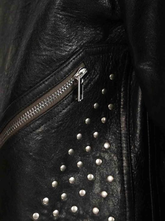 26SS 릭 오웬스 투어 앨리스 레더 셔츠 RR01F2742LBEES609 Black - RICK OWENS