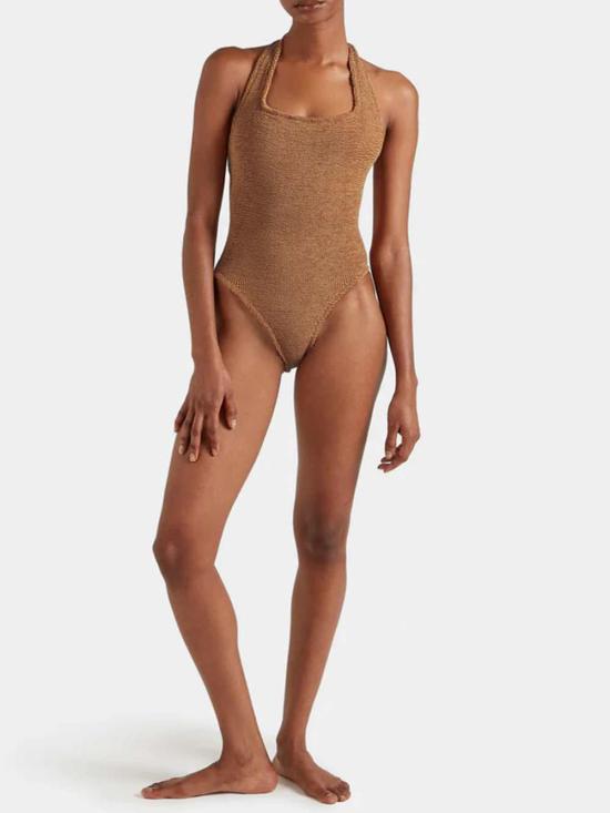 26SS 훈자 지 비치웨어 SSANDYCR METALLIC COCOA - HUNZA G