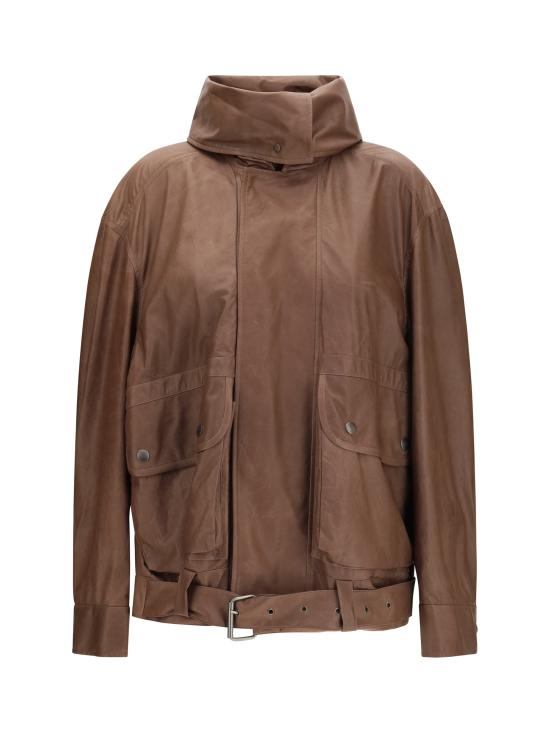 26SS 캘빈클라인 가죽 자켓 LV0VY01605 WD4 BROWN