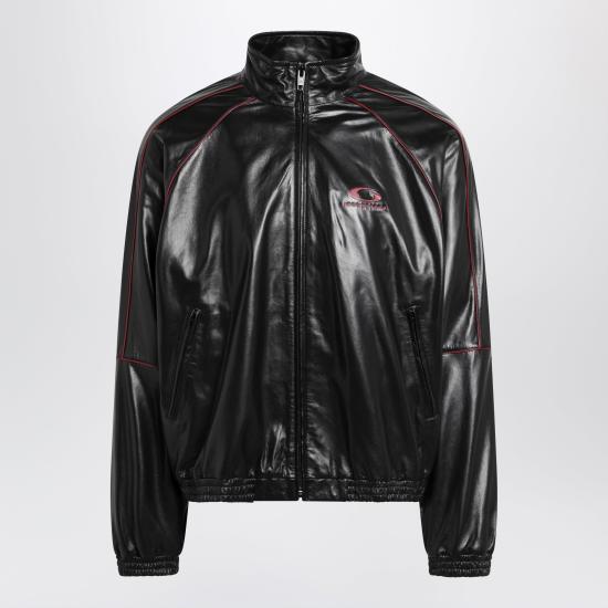 26SS 발렌시아가 가죽 자켓 869734TUS02 Black