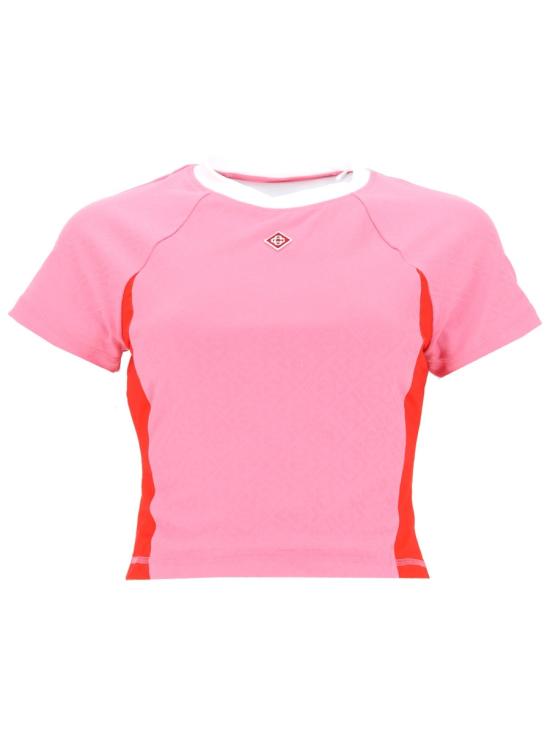 26SS 카사블랑카 탑 W SS26 SWM 089 01PINK RED WHITE