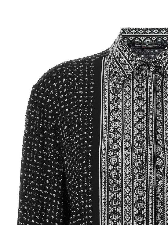 26SS 에르마노 설비노 블라우스 D482K750CTXZFS4867 White Black - ERMANNO SCERVINO