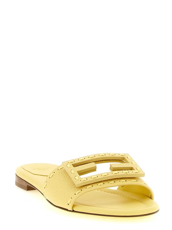 26SS 펜디 바게트 시에나 레더 슬라이드 8R8136AQY2F1TKV Yellow - FENDI