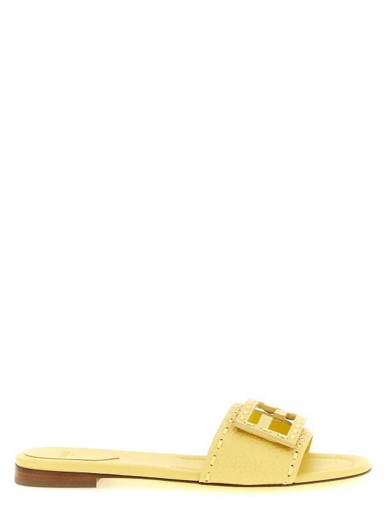 26SS 펜디 바게트 시에나 레더 슬라이드 8R8136AQY2F1TKV Yellow