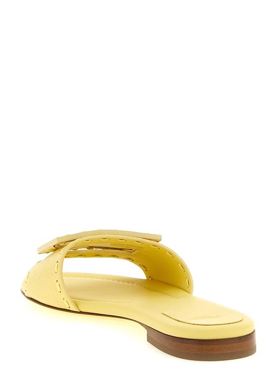 26SS 펜디 바게트 시에나 레더 슬라이드 8R8136AQY2F1TKV Yellow - FENDI