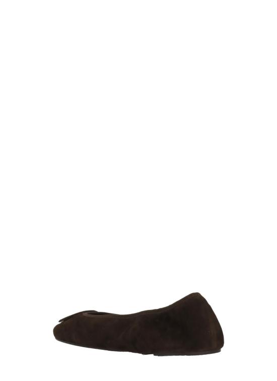 26SS 토리버치 레바 트레블 발레 플랫 슈즈 177247 200 Marrone - TORY BURCH