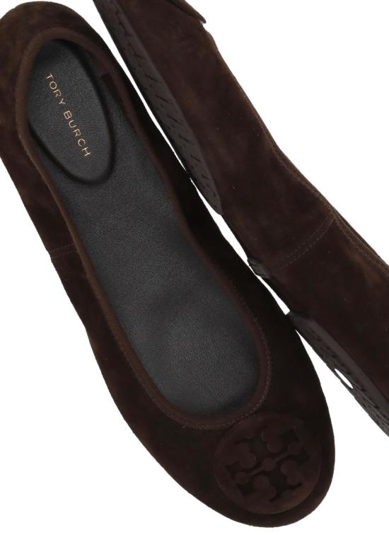 26SS 토리버치 레바 트레블 발레 플랫 슈즈 177247 200 Marrone - TORY BURCH