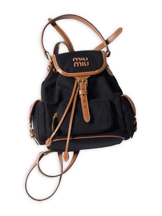26FW 미우미우 백팩 5BZ043VOOM 2IBQ F0RS5 NERO BRANDY - MIU MIU