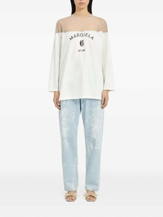 26SS MM6 메종마르지엘라 탑 S62GD0213M20108 101 OFF WHITE - MM6 MAISON MARGIELA