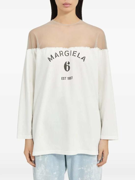 26SS MM6 메종마르지엘라 탑 S62GD0213M20108 101 OFF WHITE - MM6 MAISON MARGIELA